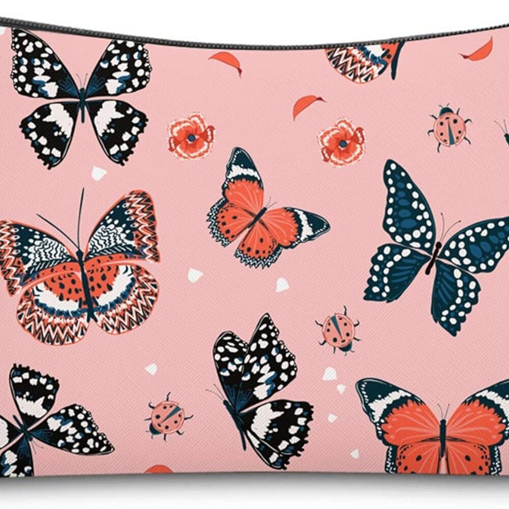 Cute Travel Makeup Bag Cosmetic Bag Small Pouch Gift for Women Butterfly
